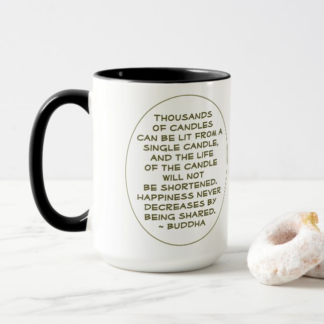 Buddha Template Quote Still Life Photography Mug (With Donut)