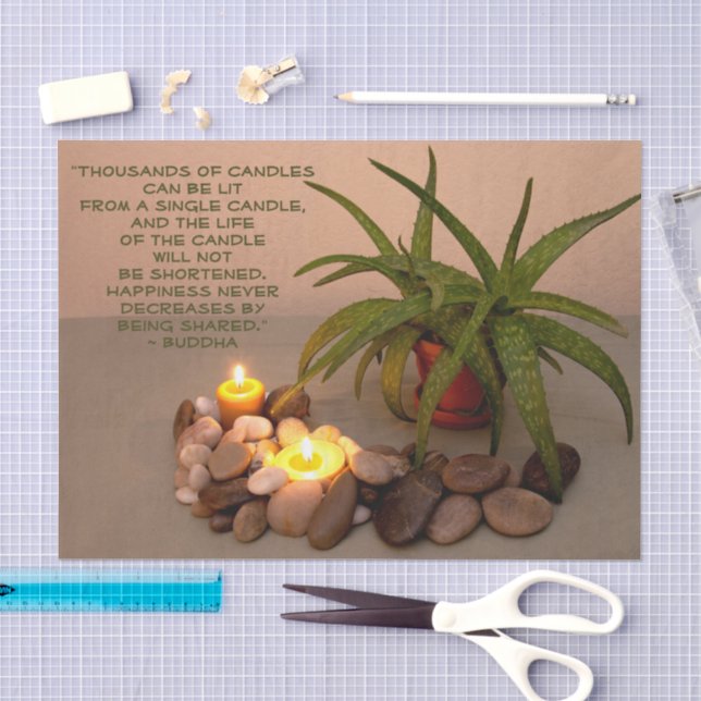 Buddha Template Quote Still Life Photography Tissue Paper (Craft)
