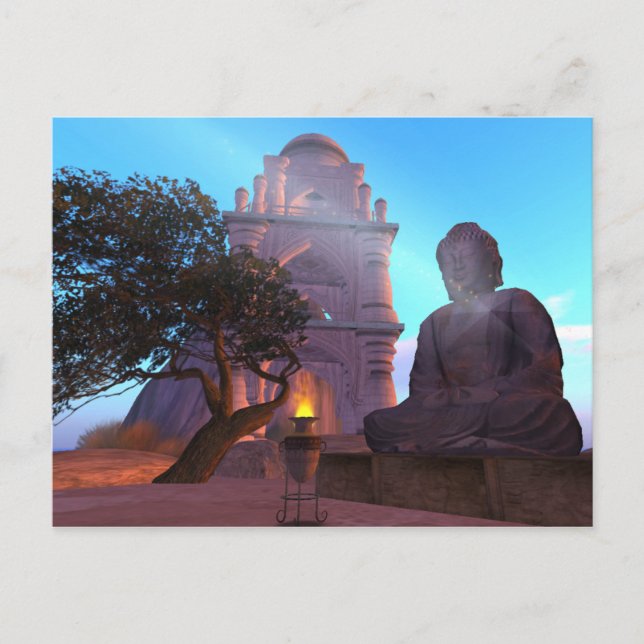 Buddha Temple Zen Haiku Postcard (Front)