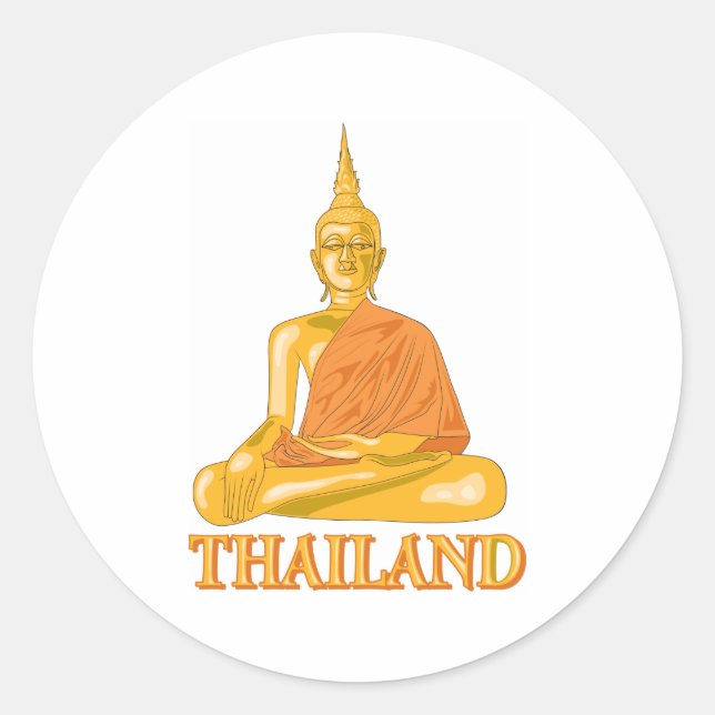 Buddha Thailand Classic Round Sticker (Front)