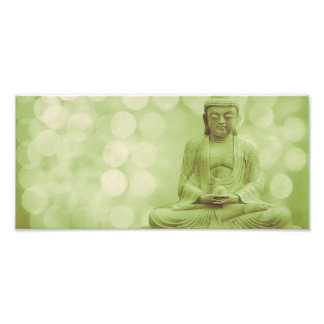 buddha the light (light green) photo print