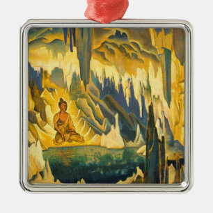 Buddha the Winner (Buddhist Art) (by Roerich) Metal Ornament