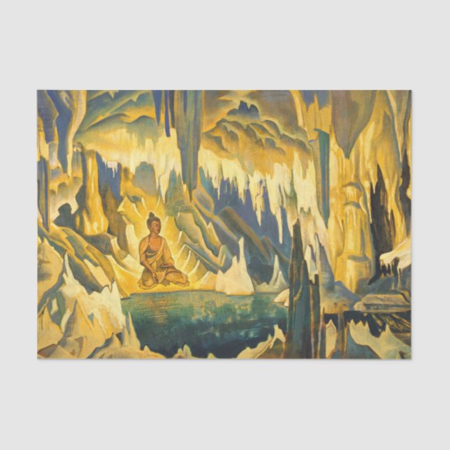 Buddha the Winner (Buddhist Art) (by Roerich) Tissue Paper (Front)