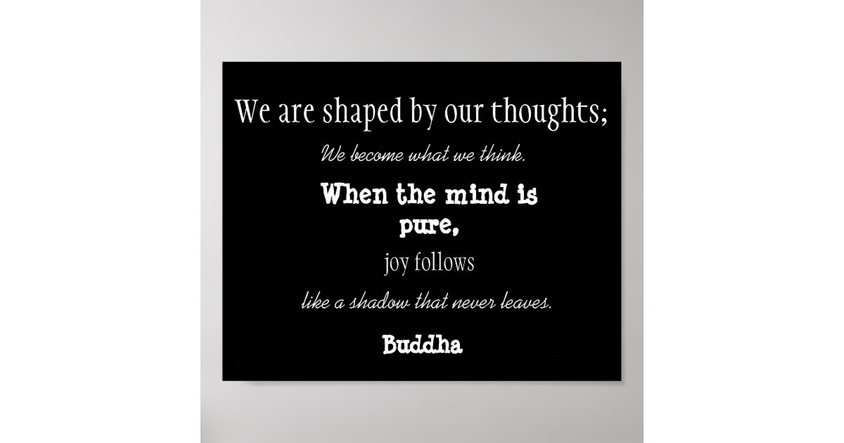 Buddha Thoughts Inspirational Quote Poster | Zazzle.com