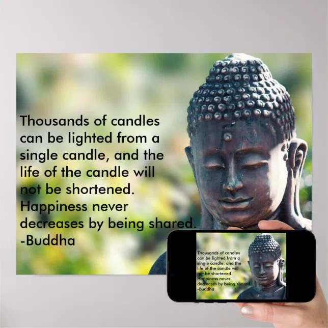 Buddha "Thousands of candles" Poster Zazzle