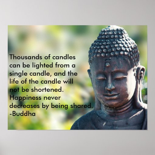 Buddha "Thousands of candles" Poster Zazzle