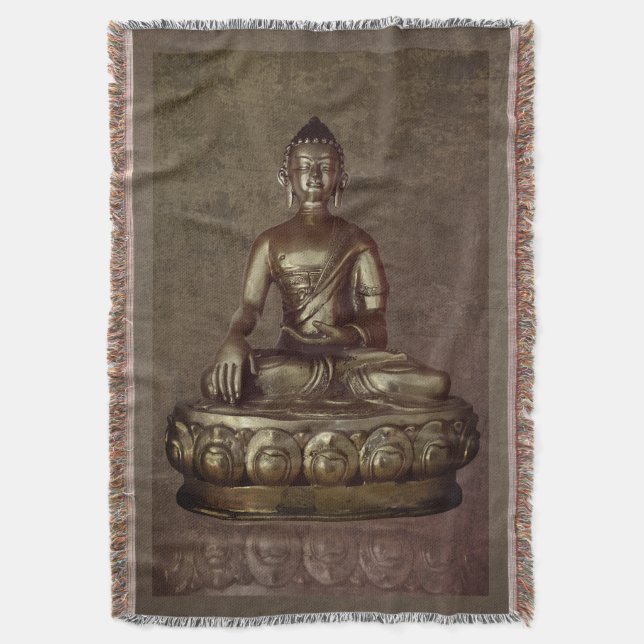 Buddha Throw Blanket (Front Vertical)