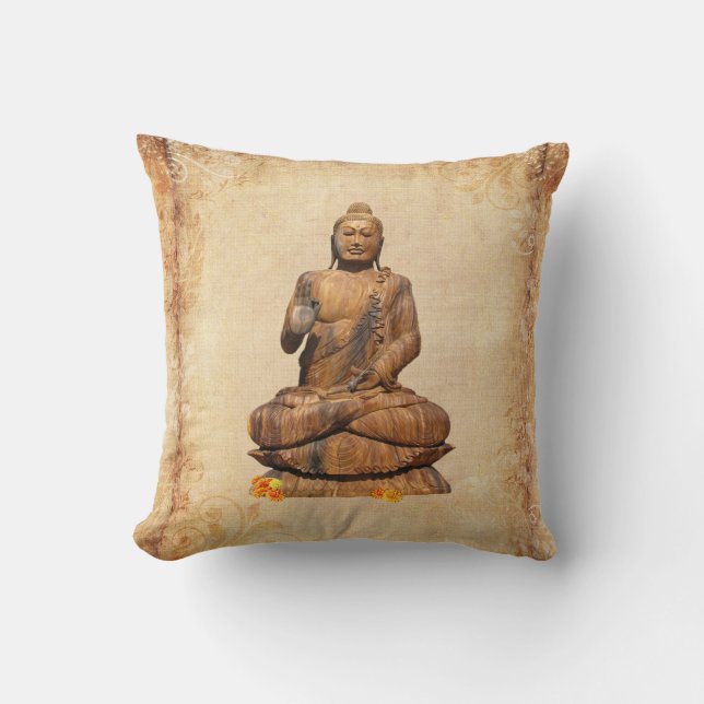 Buddha Throw Pillow (Front)