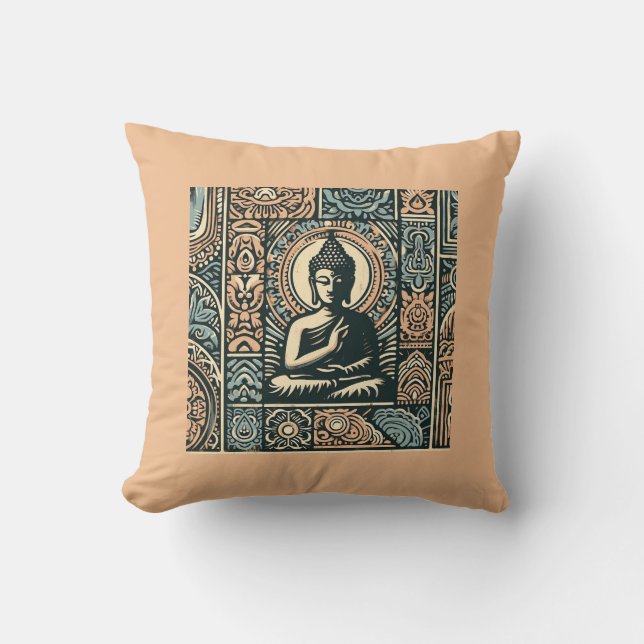 buddha throw pilow throw pillow (Front)