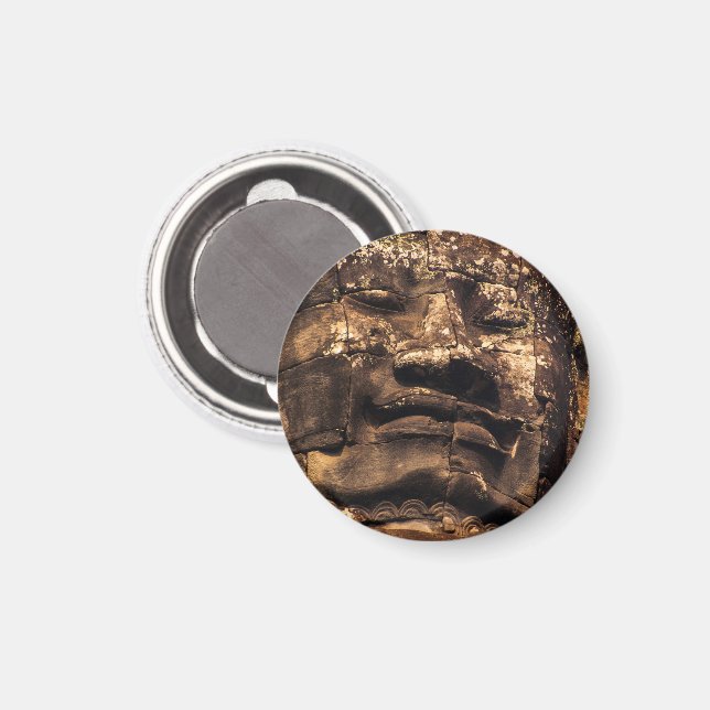 Buddha Totem Angkor Wat Circle Magnet (Front/Back)