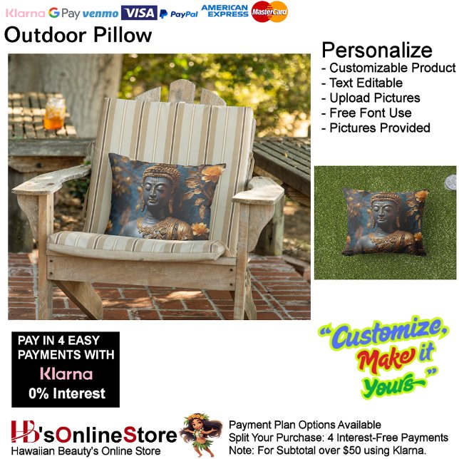 Buddha Ultra Cozy Outdoor Throw Pillow (Buddha Ultra Cozy Outdoor Throw Pillow.)