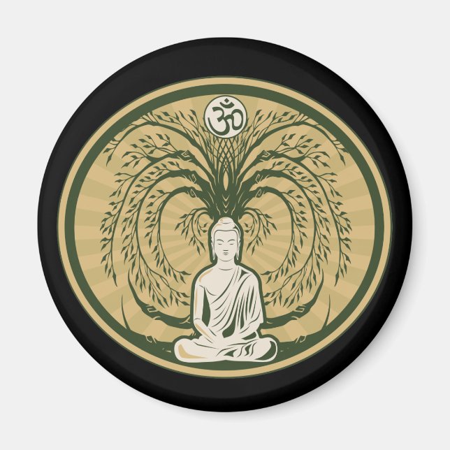 Buddha Under the Bodhi Tree Magnet (Front)