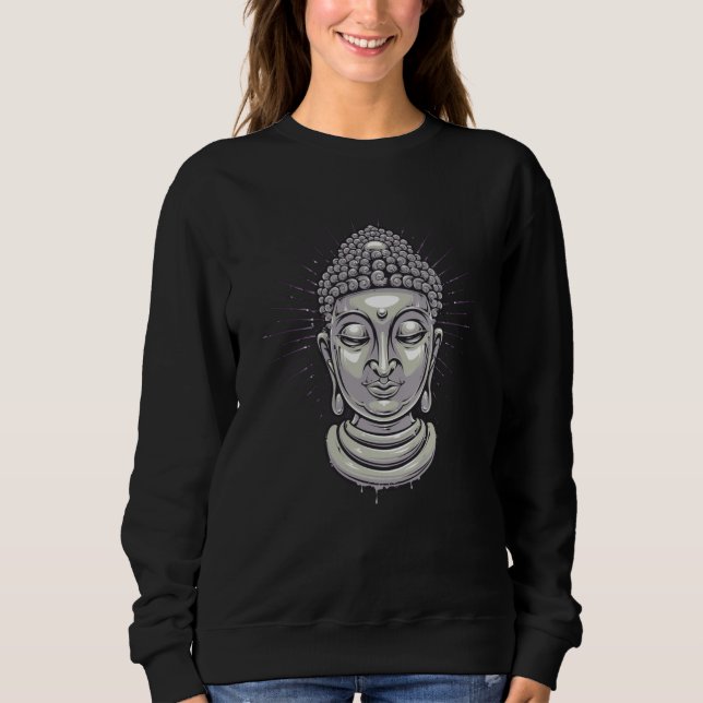 Buddha Vintage, Buddhism Meditation Sweatshirt (Front)