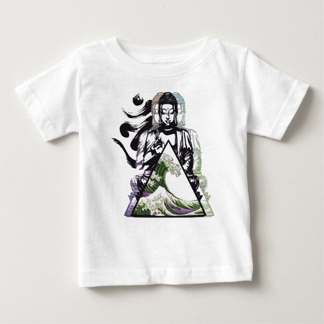 buddha wave 2 baby T-Shirt (Front)