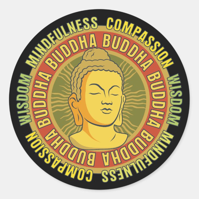 Buddha Wisdom Round Sticker
