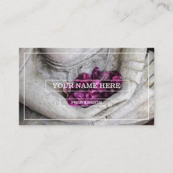 Buddha With Blossoms  Business Card by TINYLOTUS at Zazzle