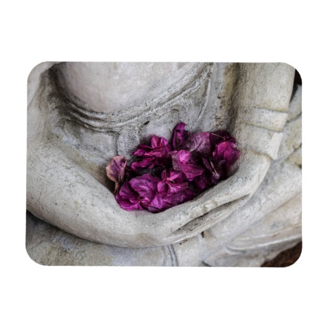 BUDDHA WITH BLOSSOMS FLEXIBLE PHOTO MAGNET (Horizontal)