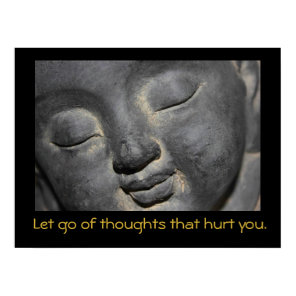 Buddha with Inspiring Quote Poster