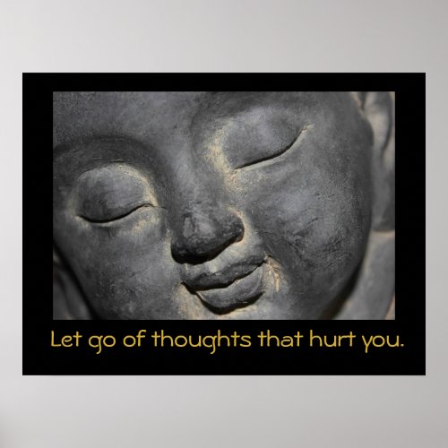 Buddha with Inspiring Quote Poster