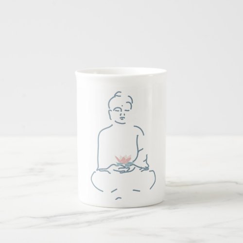 Buddha with Lotus Bone China Mug