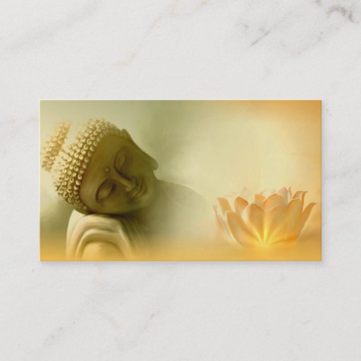 Customizable Buddha with Lotus buisness card Business Card