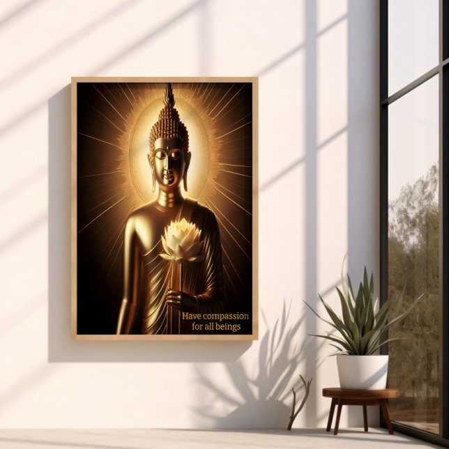 Buddha with lotus flower poster (Creator Uploaded)