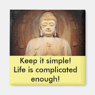 Buddha with quote magnet