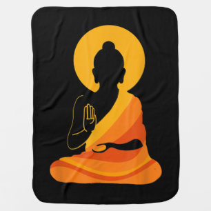 Buddha YingYang Zen Yoga, Relax, Enjoy Life Baby Blanket