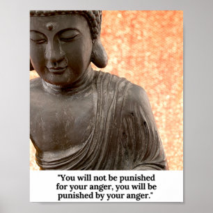 Buddha - You will not be punished for your anger Poster