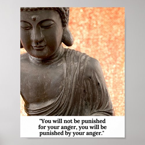 Buddha _ You will not be punished for your anger Poster