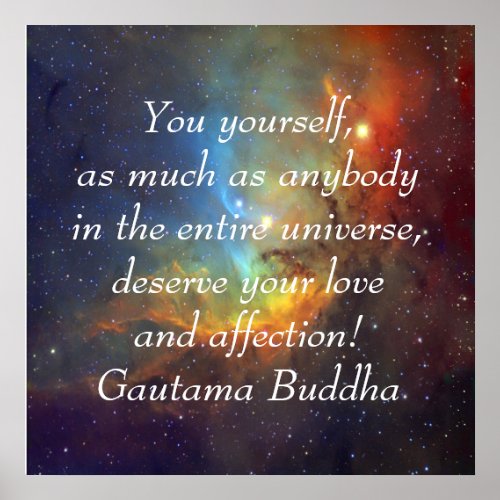 Buddha Your Love and affection Tulip Nebula Poster