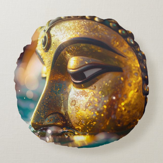 BUDDHA - ZEN BUDDHISM ROUND PILLOW (Front)