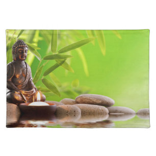 buddha zen serenity garden cloth placemat