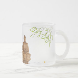 Buddha, zen, tranquility,peace healing, beauty frosted glass coffee mug