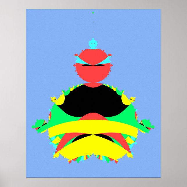 Buddhabrot Mandelbrot Set Gautama Buddha Image Poster (Front)