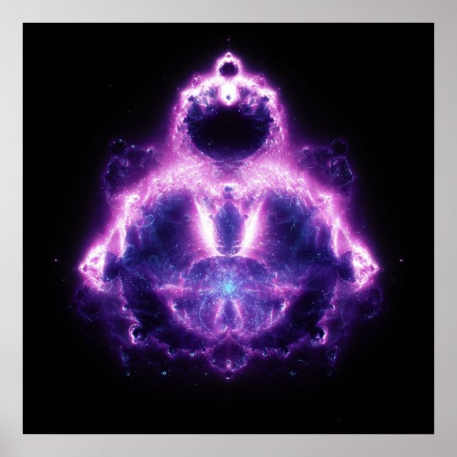 Buddhabrot Mandelbrot Set Gautama Buddha Poster (Front)