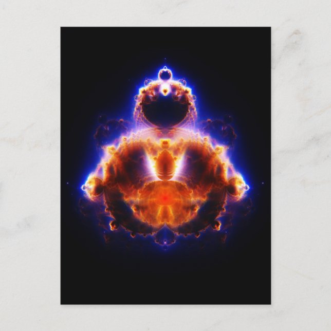 Buddhabrot Map Mandelbrot Set Gautama Buddha Postcard (Front)