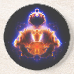 Buddhabrot Map Mandelbrot Set Gautama Buddha Sandstone Coaster