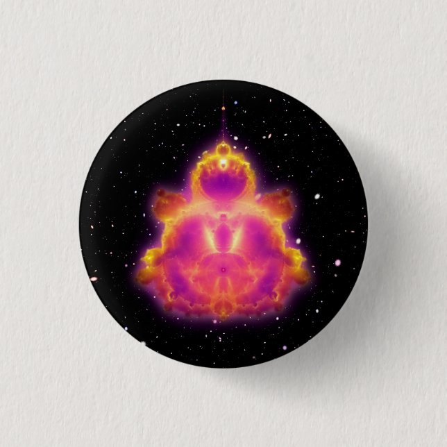 Buddhabrot Space Pinback Button (Front)