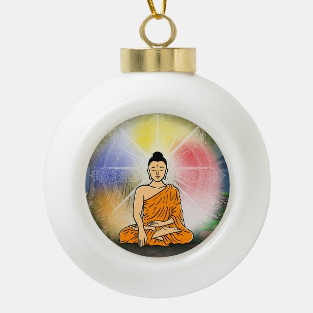 Buddha's Enlightenment Christmas Ornament (Front)