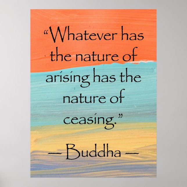 Buddha's Genuine Inspirational Quote Typography Poster (Front)