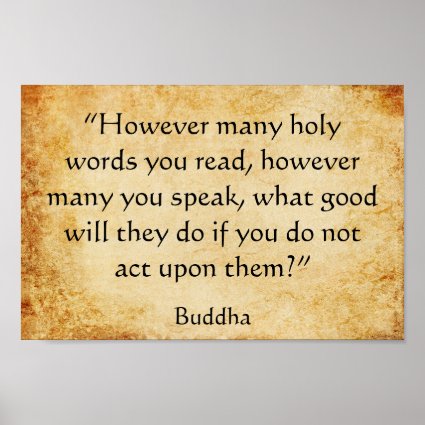 Buddha's Inspirational Quote Poster
