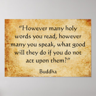 Buddha's Inspirational Quote Poster
