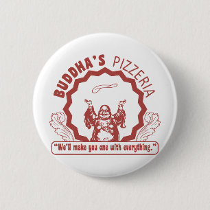 Buddha's Pizzeria Pinback Button