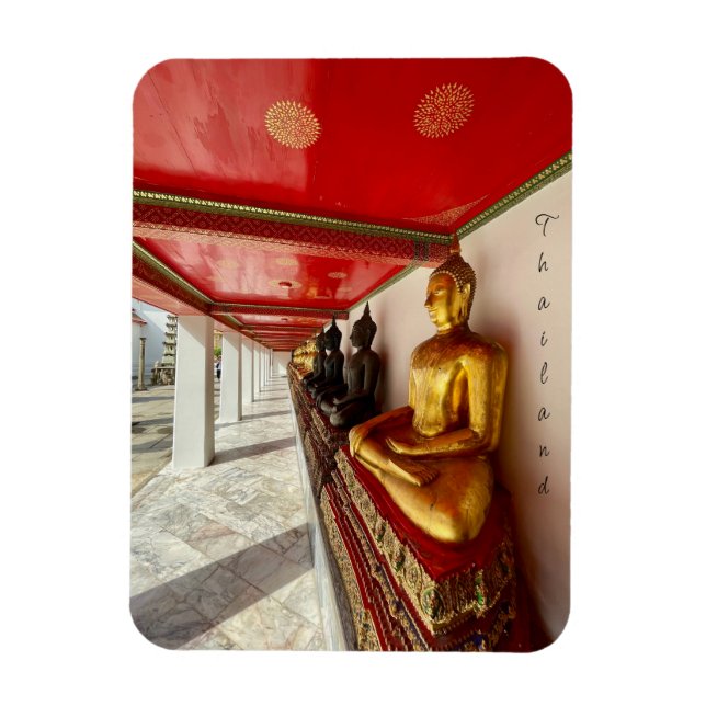 buddhas wat pho thailand magnet (Vertical)