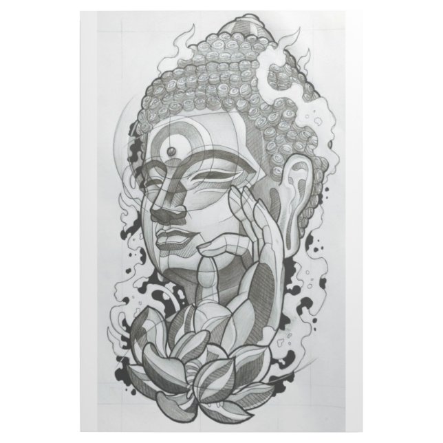 Buddha's Wisdom in Graphite"? Gallery Wrap (Front)