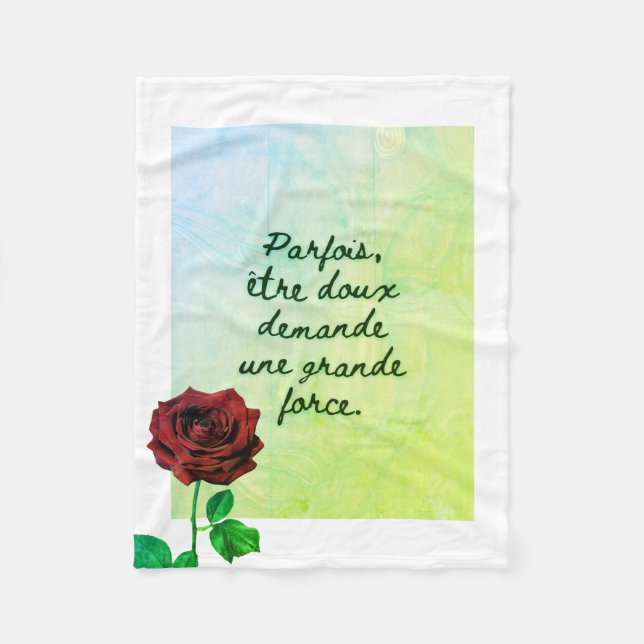 BuddhaToday #2 Cozy Buddha Bleu bébé Miami Rose Fleece Blanket (Front)