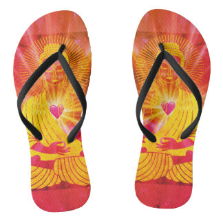 BuddhaTodayV4 #8 'Walk in Peace' Flip Flops