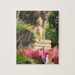 buddhism, buddha, statue, religion, golden, asia, jigsaw puzzle