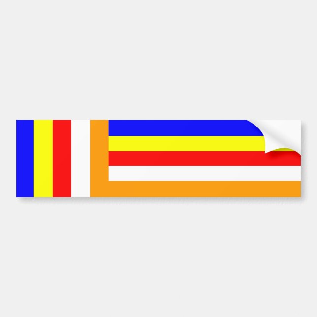 Buddhism - Buddhist Flag Bumper Sticker (Front)